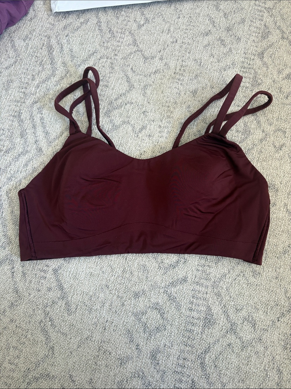 lululemon athletica Double-Strap Seamless Sports Bra - Burgundy Plum